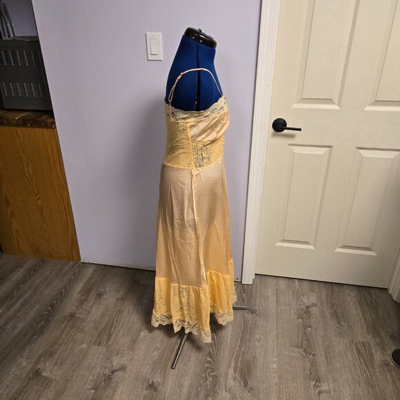 Chasing Unicorns Take The Long Road Home Silk + Lace Slip Dress - Blush, L, NWOT - Picture 7 of 7